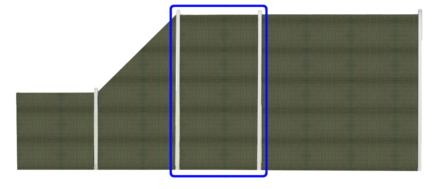 Płot Panelowy Dwustronny 180x180cm Technorattan – kolor brąz jasny + ciemny